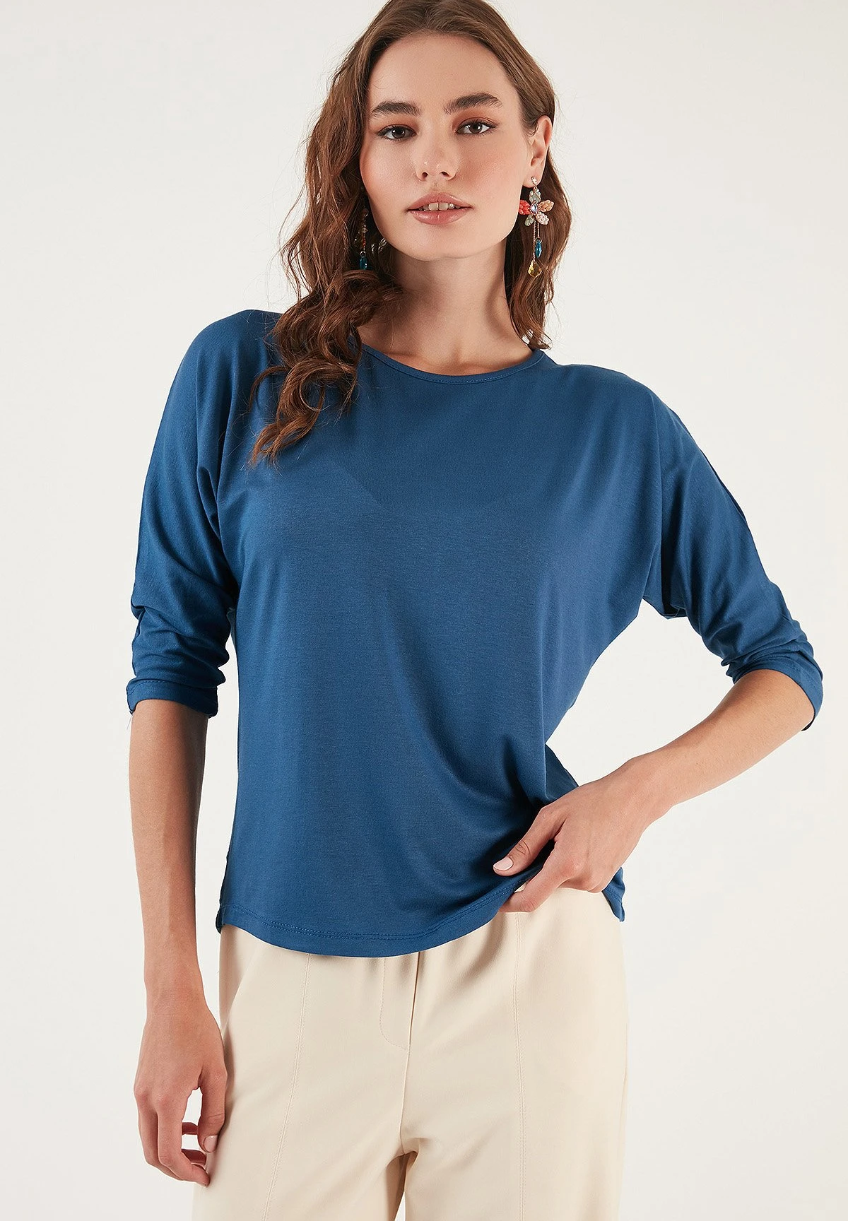 LELA Crew Neck- Longsleeve - Indigo 5 LELA Crew Neck- Longsleeve - Indigo - Afbeelding 3