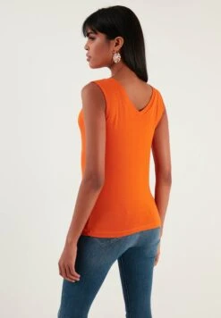 LELA Regular Fit - Top - Orange -Stijl Verkoop 66e7a5a1b5024326a818244becb4fffe