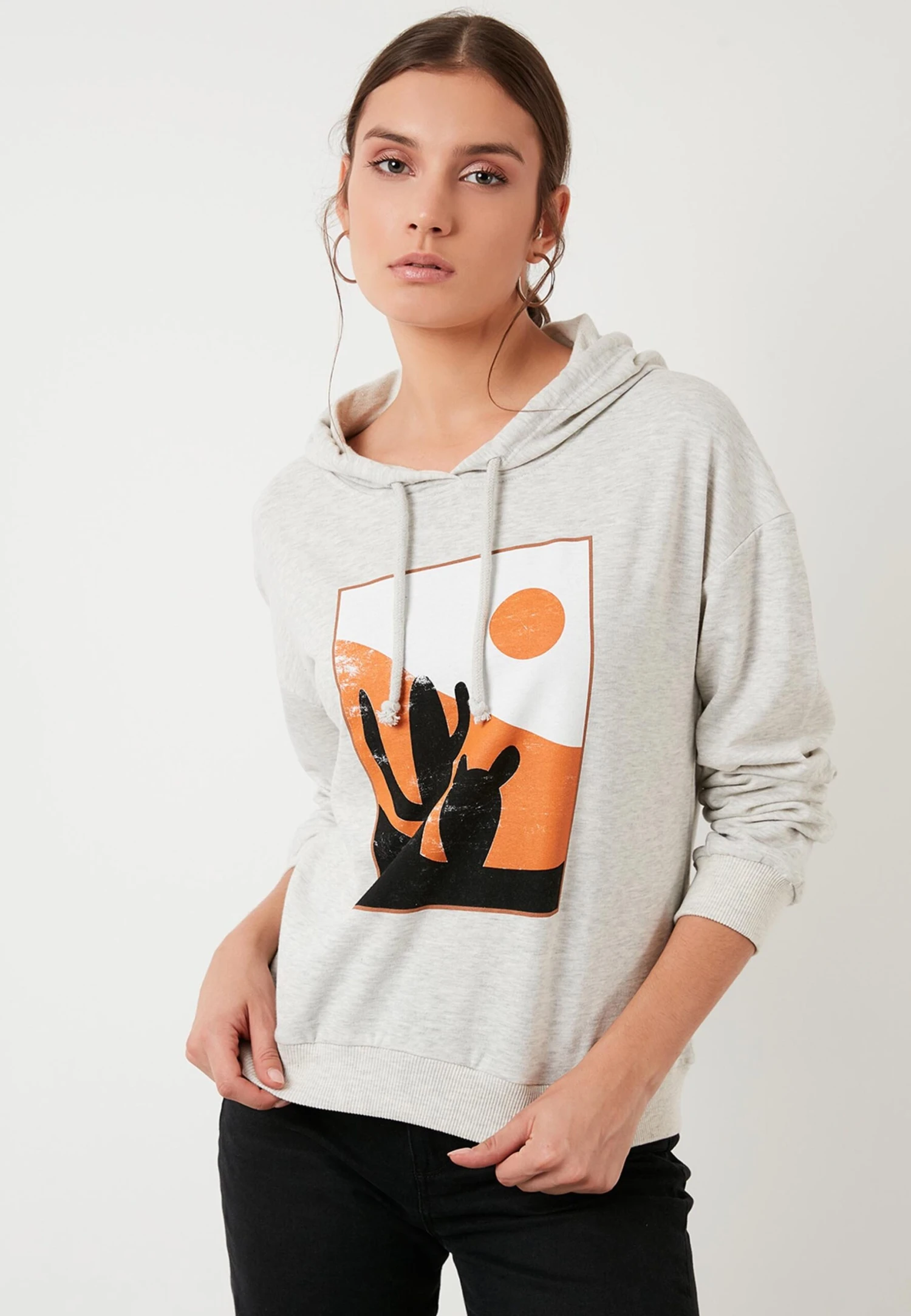LELA Hoodie - Snow Melange 5 LELA Hoodie - Snow Melange - Afbeelding 3