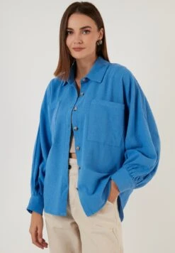 LELA Overhemdblouse - Blue -Stijl Verkoop 678ad13a70294308888d4c286b23d4a5