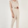 LELA Slim Fit - Jumpsuit - Stone -Stijl Verkoop 686ca1b7bbf844688b16e4e4a3780556