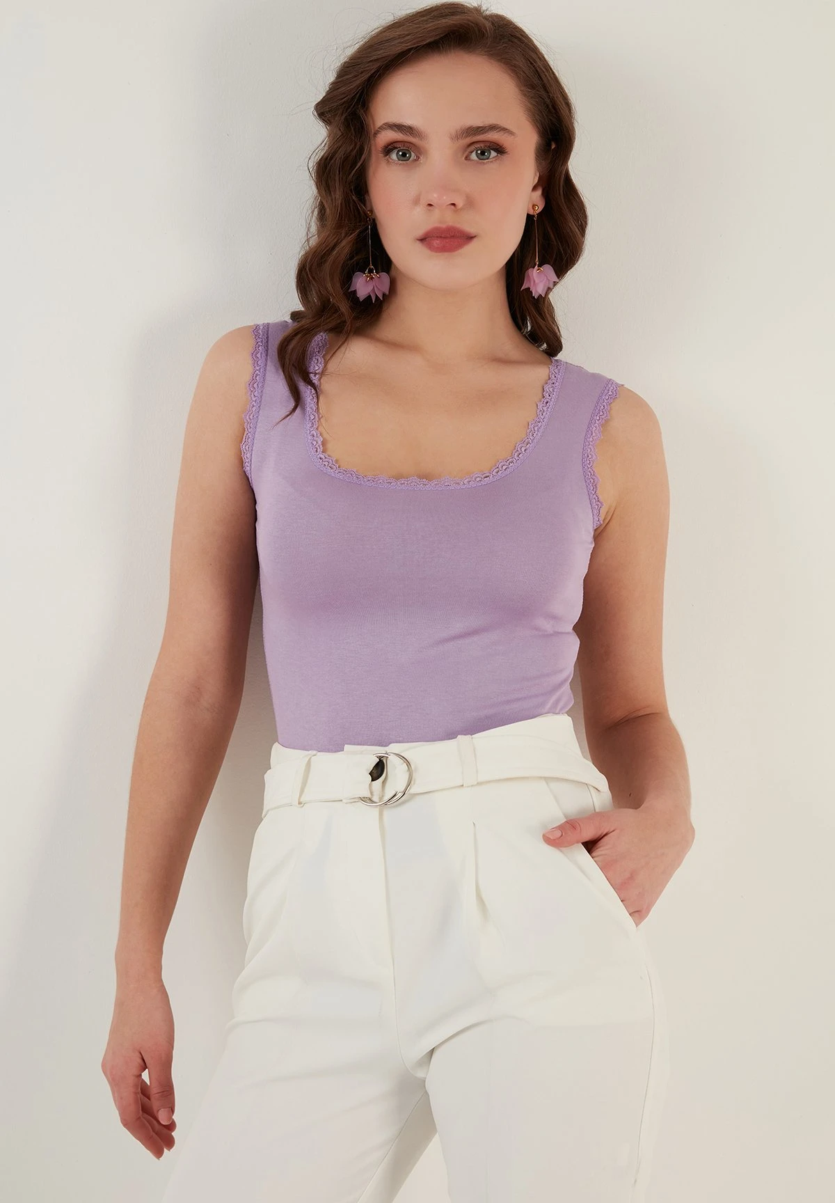 LELA Slim Fit - Top - Lilac 7 LELA Slim Fit - Top - Lilac - Afbeelding 5