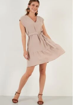 LELA Regular Fit - Jurk - Mink -Stijl Verkoop 68f6c242ebf74390a86fbfc3713c7ea3