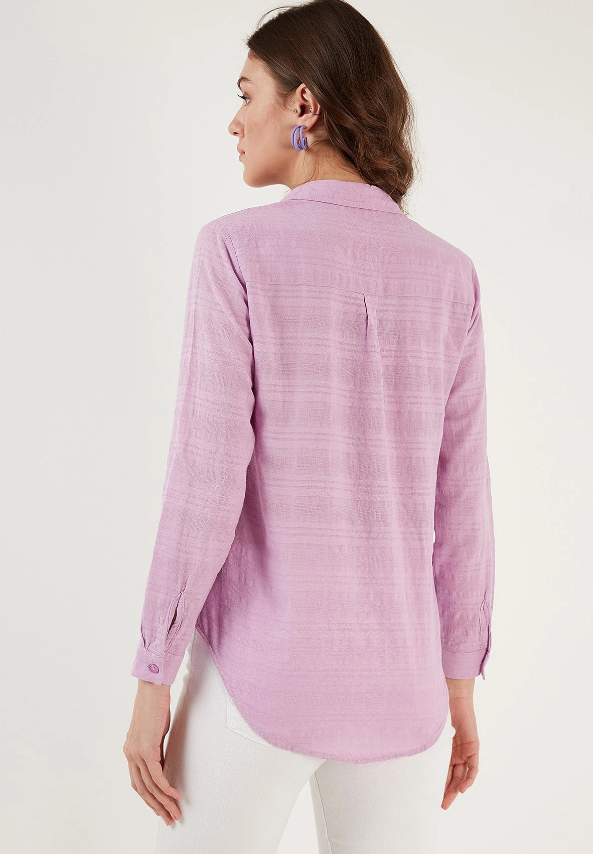 LELA Overhemdblouse - Lilac 5 LELA Overhemdblouse - Lilac - Afbeelding 3