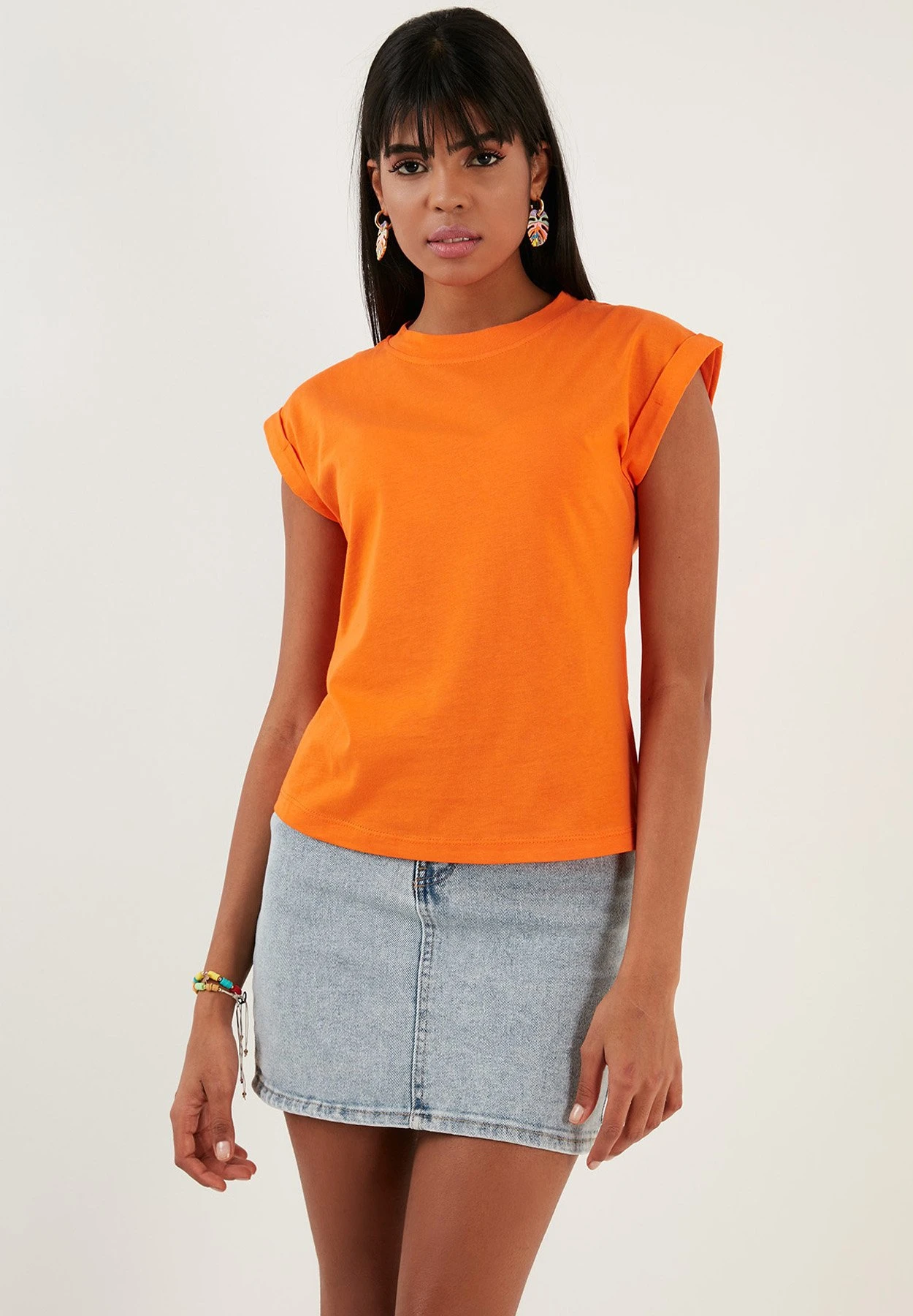 LELA Basic - T-Shirt Basic - Orange 3 LELA Basic - T-Shirt Basic - Orange
