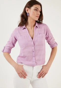 LELA Overhemdblouse - Lilac 11 LELA Overhemdblouse - Lilac -Stijl Verkoop 6c324d71f3824f00a60476a93f5daab7