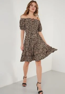 LELA Regular Fit - Jurk - Leopard -Stijl Verkoop 6f61eec6047f41f3bdcd92292eecb1bc