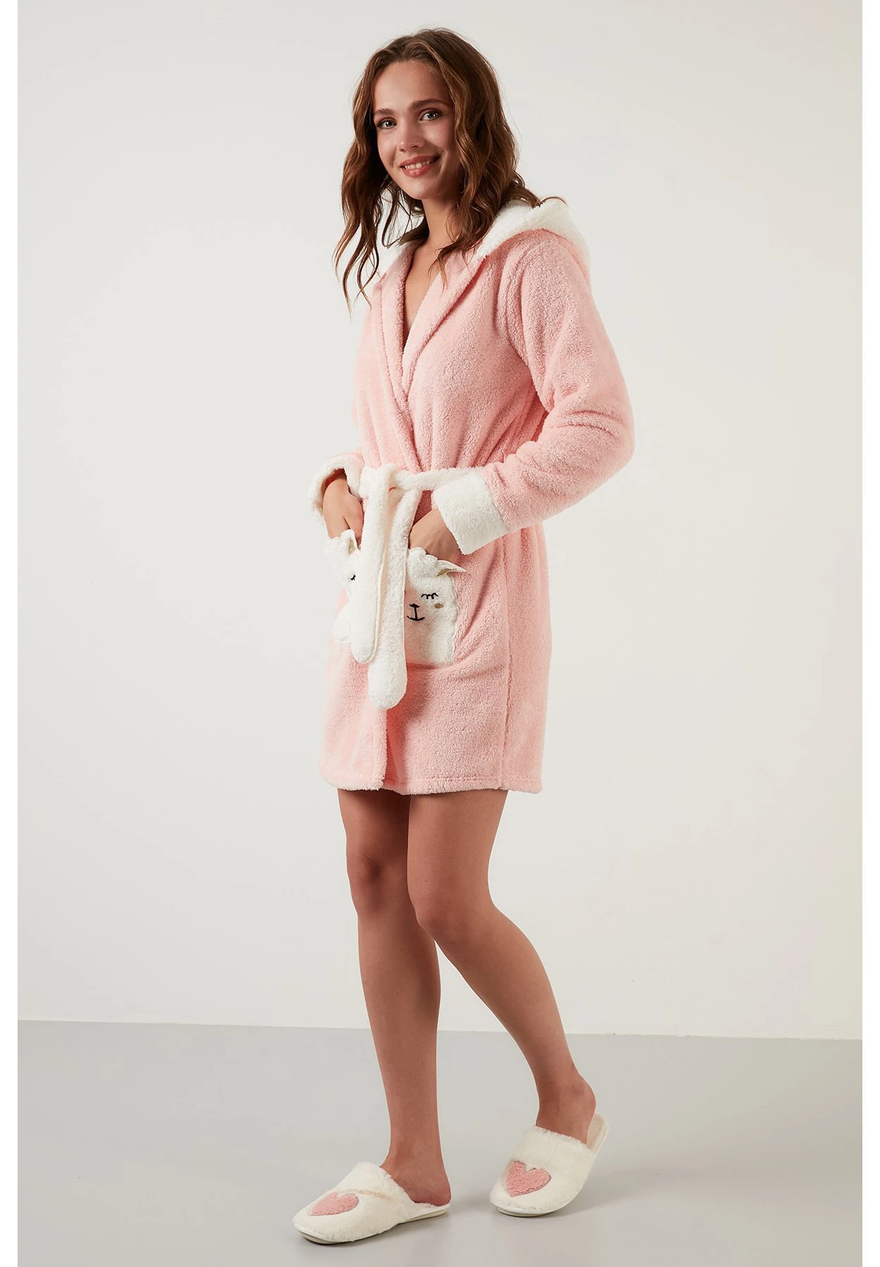 LELA Regular Fit - Badjas - Salmon 8 LELA Regular Fit - Badjas - Salmon - Afbeelding 6