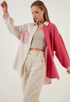 LELA Loose Fit - Overhemdblouse - Fuchsia -Stijl Verkoop 6ffeb12398e044edaf7eec6e37b35647