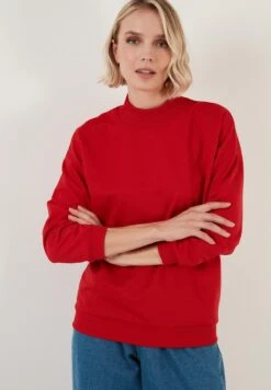 LELA Regular Fit - Sweater - Red -Stijl Verkoop 701333b061164b2b812a9356d265d68d