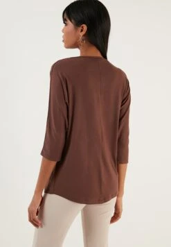 LELA Crew Neck- Longsleeve - Brown -Stijl Verkoop 71f67ed5cfe6423ca7f8f4c8c8ca2f67