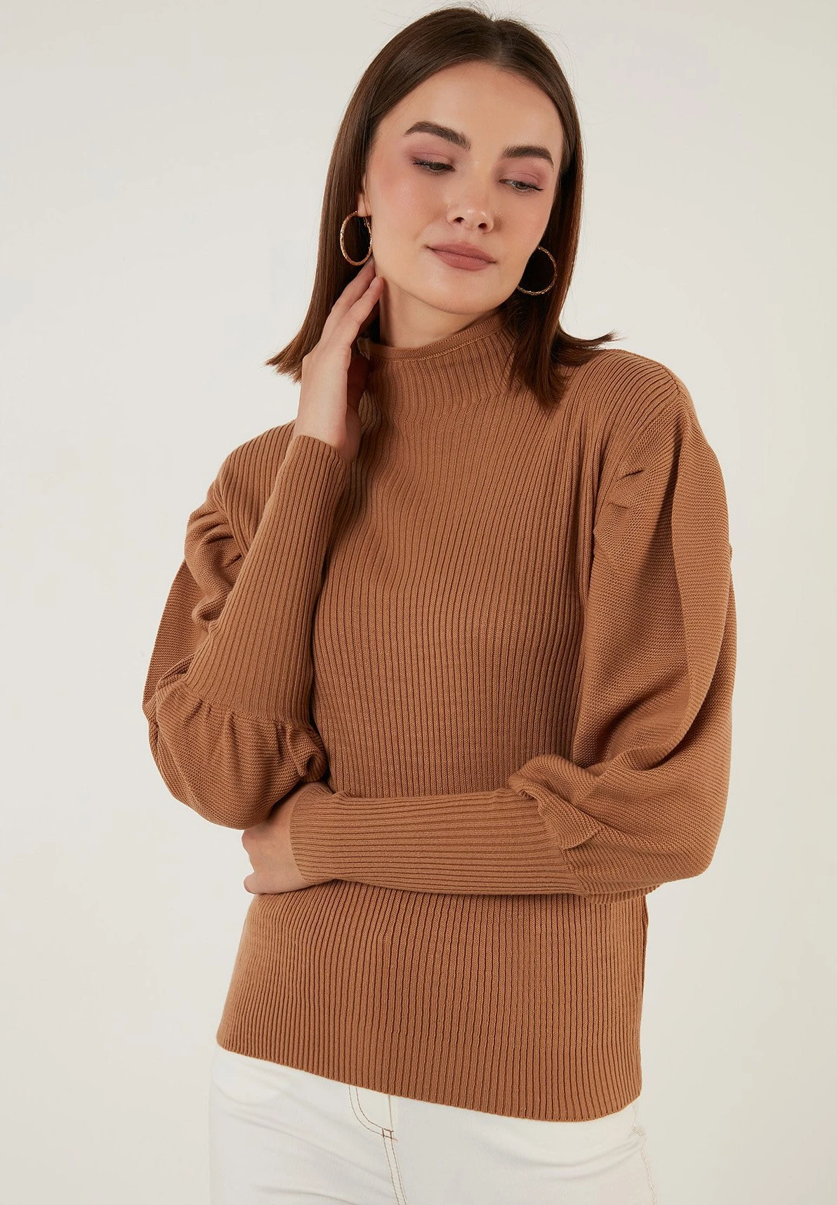 LELA Regular Fit - Trui - Light Brown 6 LELA Regular Fit - Trui - Light Brown - Afbeelding 4