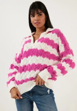 LELA Poloshirt - Ecru/Fuchsia -Stijl Verkoop 742a96e6d84046489ce48a22e482345c