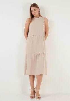 LELA Regular Fit - Jurk - Stone -Stijl Verkoop 75fe79a57a9c4b9c82227ce1325a0325