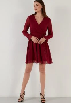 LELA Mini- Jurk - Bordeaux 13 LELA Mini- Jurk - Bordeaux -Stijl Verkoop 776ce81242674f5a9b2063d5c895182f