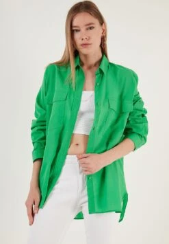 LELA Loose Fit - Overhemdblouse - Green -Stijl Verkoop 78f47b299c9942db938511c4a0a736ec
