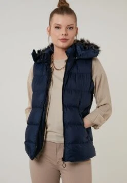 LELA Slim Fit - Bodywarmer - Navy Blue -Stijl Verkoop 79b8ba843b82433090bc02595a600c81