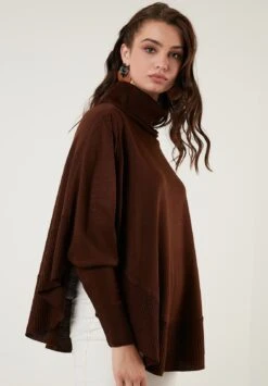 LELA Poncho - Brown -Stijl Verkoop 79e4b38982654822a5d7e2ba6f9ed733