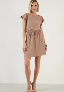 LELA Regular Fit - Jurk - Light Brown -Stijl Verkoop 7aea29a15f444f1ba8add1252572f98a