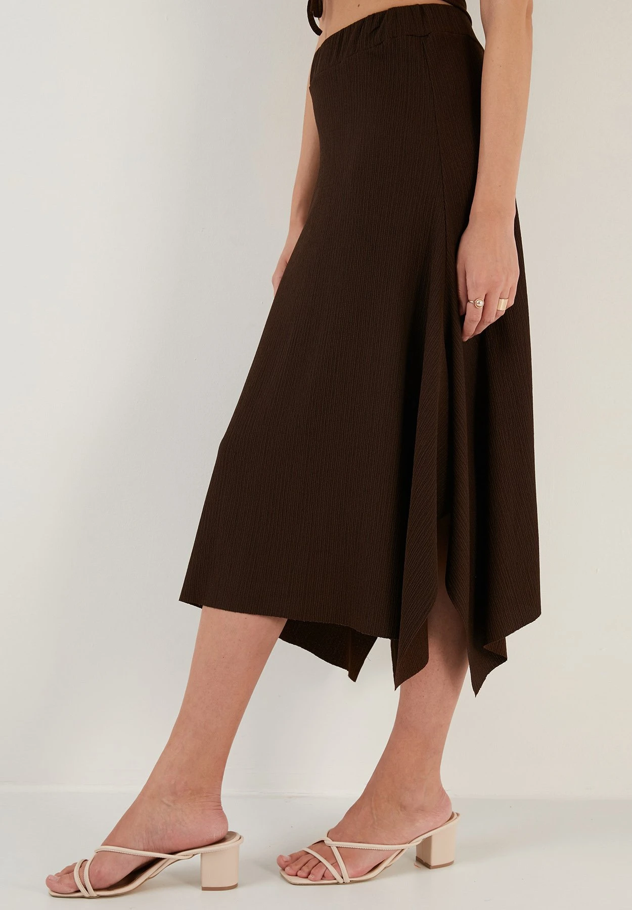 LELA A-Lijn Rok - Brown 7 LELA A-Lijn Rok - Brown - Afbeelding 5