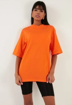 LELA Loose Fit - T-Shirt Basic - Orange -Stijl Verkoop 7c62eb4e9d93481395e1673681916714