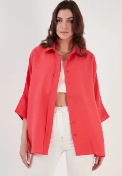 LELA Overhemdblouse - Coral -Stijl Verkoop 7e1d55fa24d74531950fe466ed3e2da5