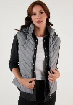 LELA Regular Fit - Bodywarmer - Grey -Stijl Verkoop 7ee73a57f7d446ea92af3b29a23f10e8