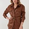 LELA Regular Fit - Imitatieleren Jas - Camel -Stijl Verkoop 7f701170a1c94eb889f99b833b25f474
