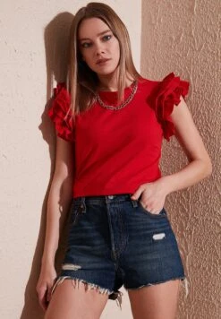 LELA T-Shirt Print - Red -Stijl Verkoop 7fabac8020cb425497c9cfb234a6bfca