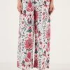 LELA Broek - White/Fuchsia