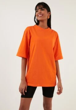 LELA Loose Fit - T-Shirt Basic - Orange -Stijl Verkoop 806a70e4cbaf429b9a7a086d1ca4f28e