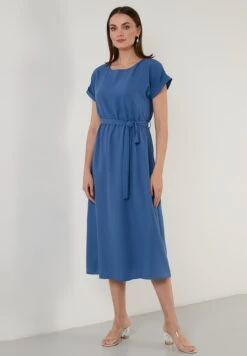 LELA Regular Fit - Jurk - Indigo -Stijl Verkoop 80d9c72cfaf74e3ba95ab9bb618d9732