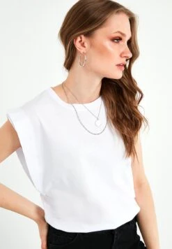 LELA Crew Neck - T-Shirt Basic - White -Stijl Verkoop 81b4b58dc783417784d8c50dafe2f2c8