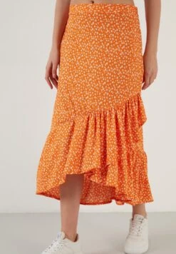 LELA Regular Fit- A-Lijn Rok - Orange Color