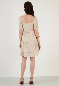 LELA Slim Fit - Jurk - Beige -Stijl Verkoop 830639bc4fd14519b2dd90bc917212b6