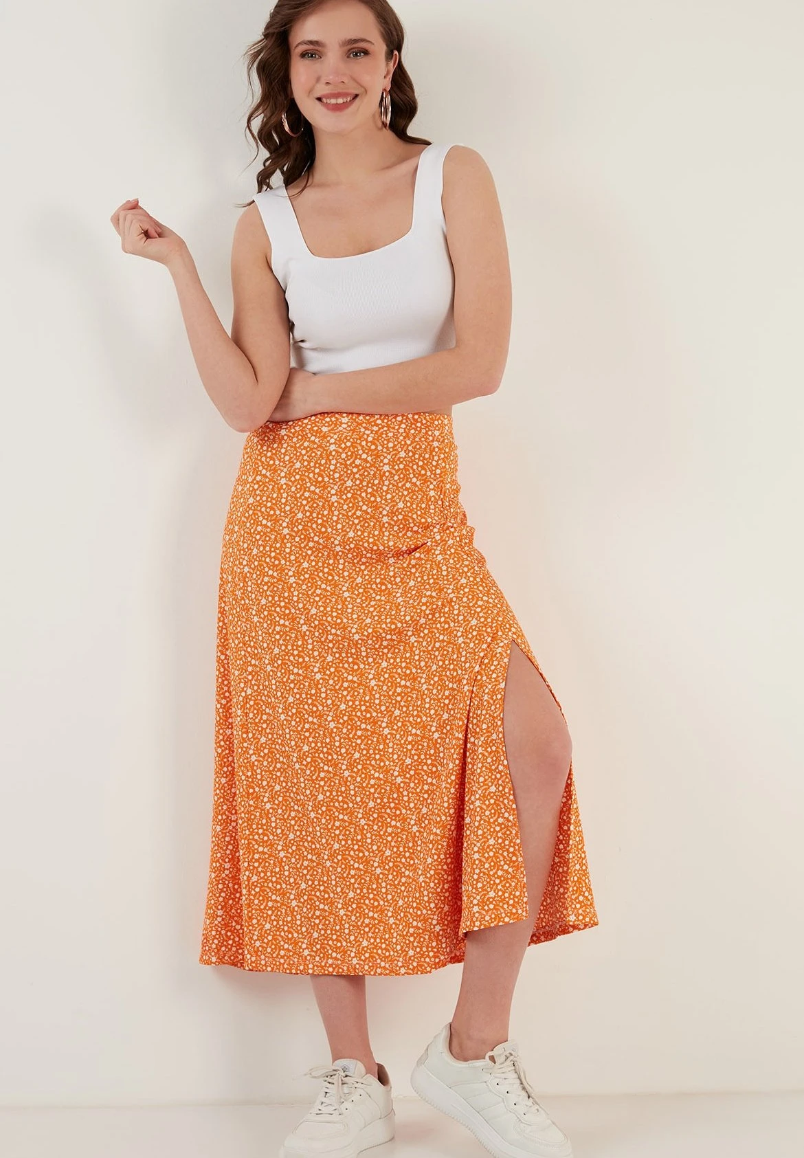 LELA A-Lijn Rok - Orange 3 LELA A-Lijn Rok - Orange