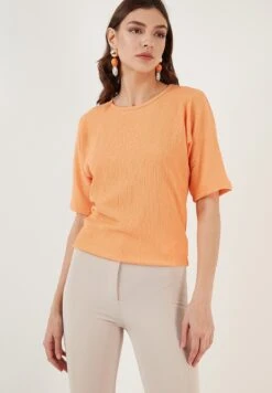 LELA Regular Fit - T-Shirt Basic - Light Orange