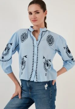 LELA Regular Fit - Overhemdblouse - Baby Blue D Blue