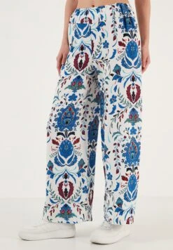 LELA Broek - White/Blue -Stijl Verkoop 8912132b6dc840a5a6110662ef14e93d