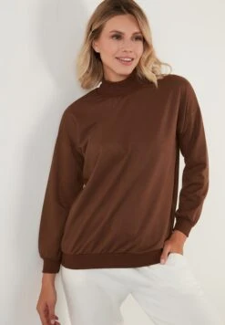 LELA Regular Fit - Sweater - Brown -Stijl Verkoop 89b0c992f33b405b92b0140cc9359029