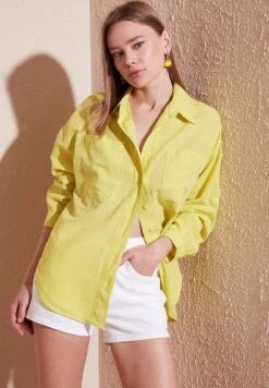 LELA Loose Fit - Overhemdblouse - Yellow -Stijl Verkoop 8a3ff7a7b52e41fea828cd08625ac19b