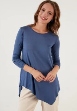 LELA Slim Fit - Longsleeve - Indigo -Stijl Verkoop 8afa6c69cee343d4b48bdad0e2699707