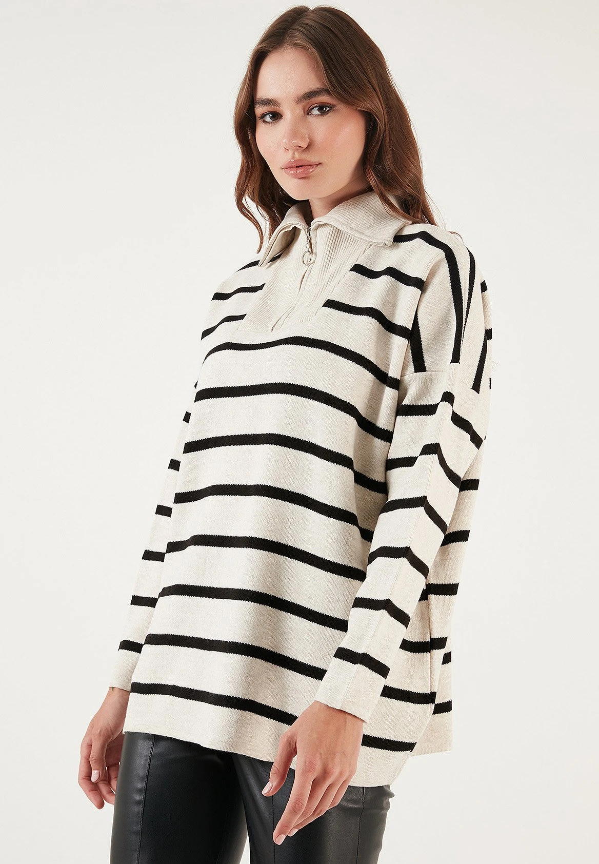 LELA Trui - Light Stone/Black 8 LELA Trui - Light Stone/Black - Afbeelding 6