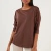 LELA Crew Neck- Longsleeve - Brown -Stijl Verkoop 8c0b8b6c97b04ffe869fdd5b373248ae