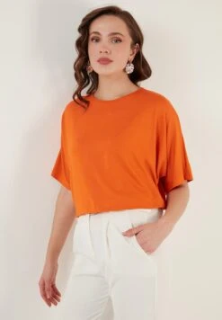LELA Loose Fit - Blouse - Orange -Stijl Verkoop 8c7596939e494be6bea6b507a57df289