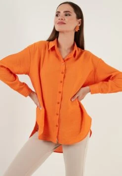 LELA Regular Fit - Overhemdblouse - Orange -Stijl Verkoop 8c83262d4c2544879e1cb219e9f02aae
