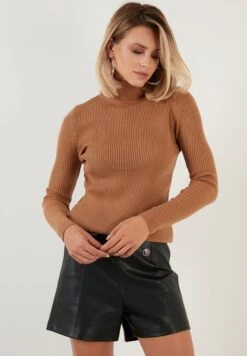 LELA Regular Fit - Trui - Caramel -Stijl Verkoop 8cde26681bb54548ae382af4c93586e3