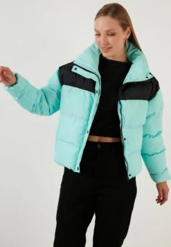 LELA Regular Fit - Winterjas - Black/Mint -Stijl Verkoop 8fd9fcd7069e4b81b2601db983597bb0