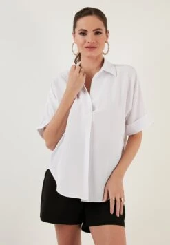 LELA Loose Fit - Blouse - White 12 LELA Loose Fit - Blouse - White -Stijl Verkoop 90254ec0868f4944b75201e2d8e76c3d