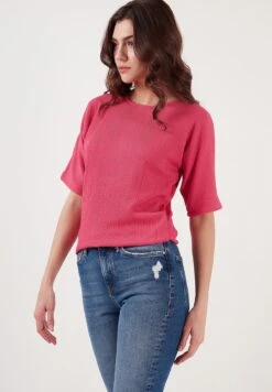 LELA Regular Fit - T-Shirt Basic - Fuchsia -Stijl Verkoop 913fd90a1f354031b024150e8395ae8a